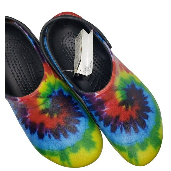 Crocs Tie Dye Rainbow Bistro Graphic Clogs Sandals Colorful Mens US 15 EUR 50 51 - Picture 2 of 6
